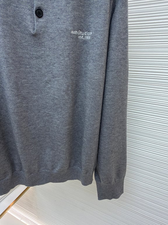 Acne Studios Wool Long-Sleeve Polo - 9