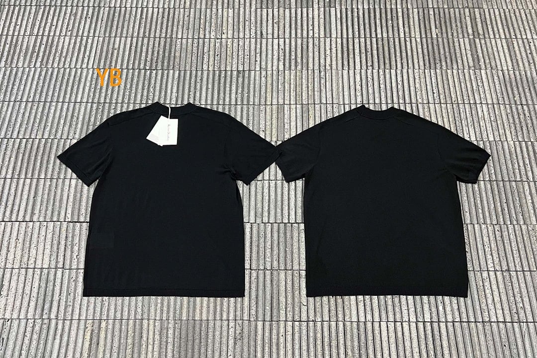 Acne Studios Script Logo Knit T-Shirt Black 526085−51L - 7