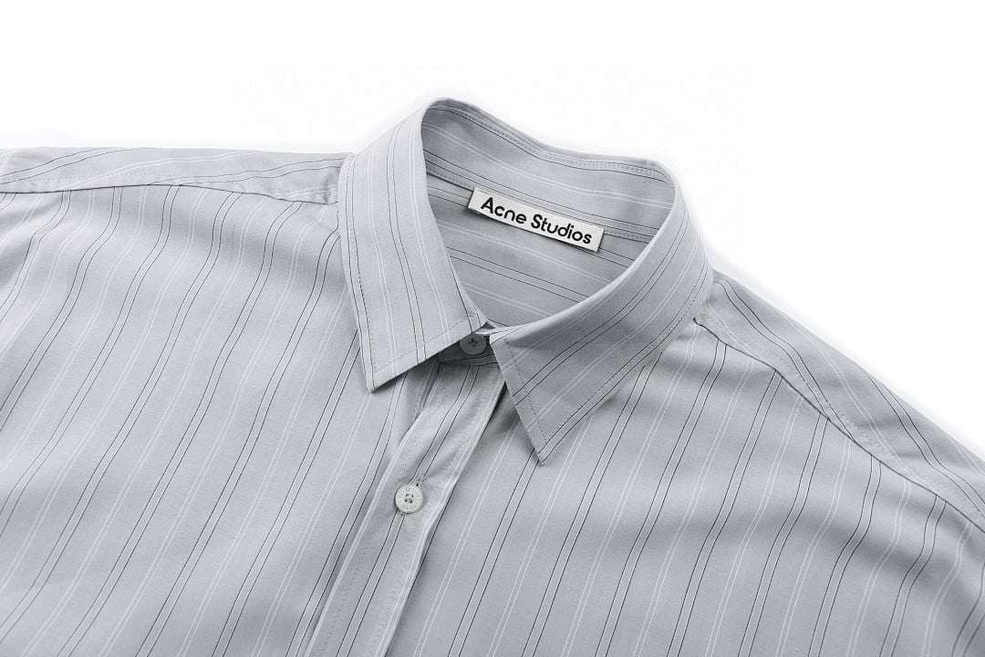 Acne Studios Striped Long Sleeve Shirt Grey 526060-51L - 12