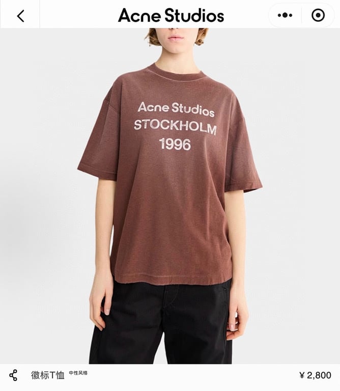 Acne Studios Stockholm 1996 Graphic T-Shirt Brown - 3