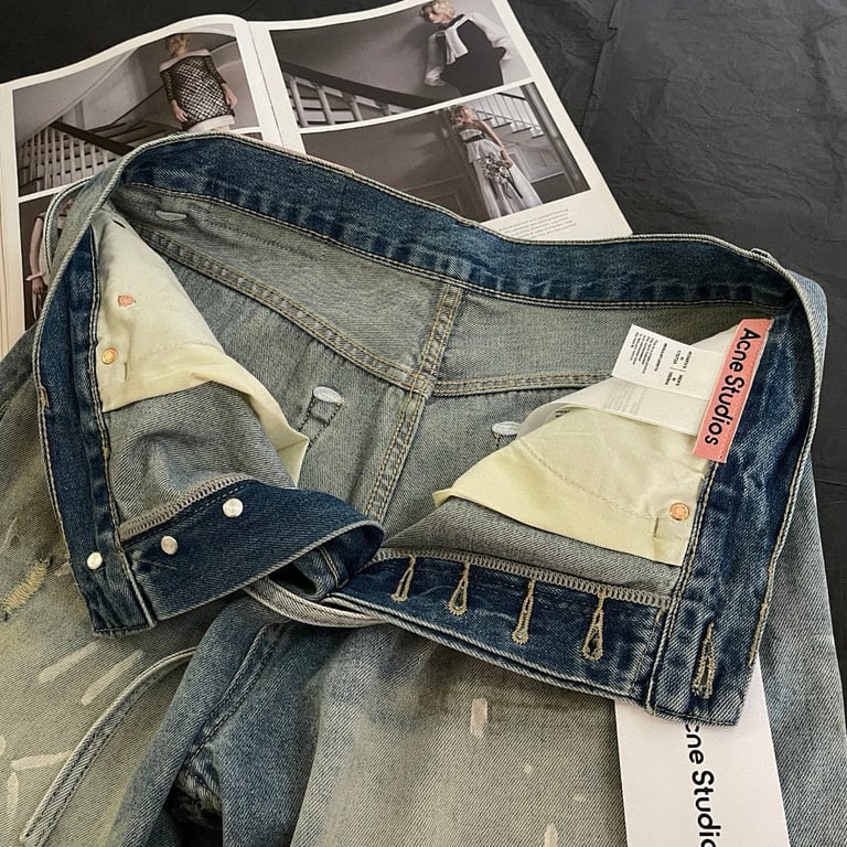 Acne Studios 6C956-60L Distressed Denim Shorts - 11