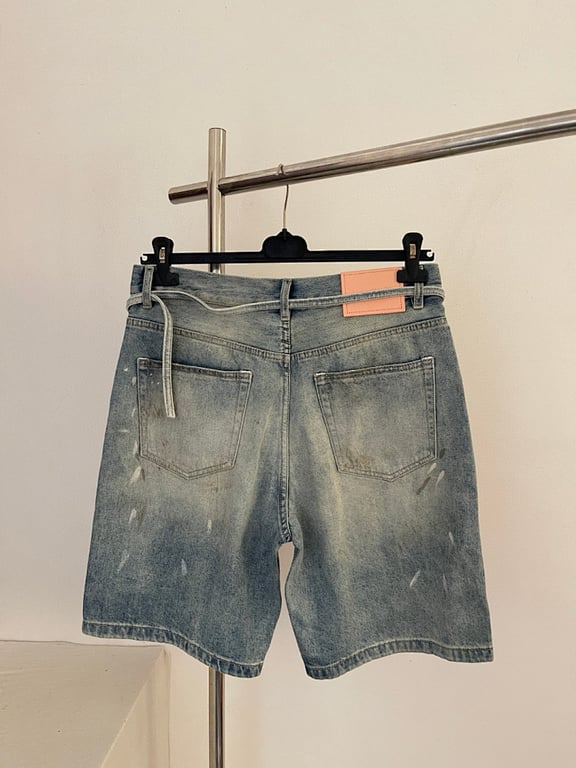 Acne Studios 6C956-60L Distressed Denim Shorts - 6