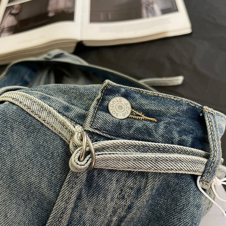Acne Studios 6C956-60L Distressed Denim Shorts - 8