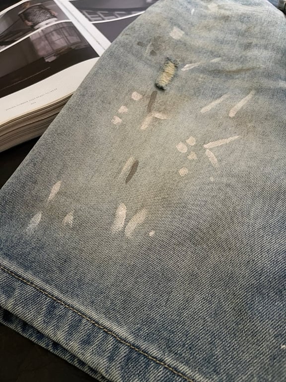 Acne Studios 6C956-60L Distressed Denim Shorts - 10