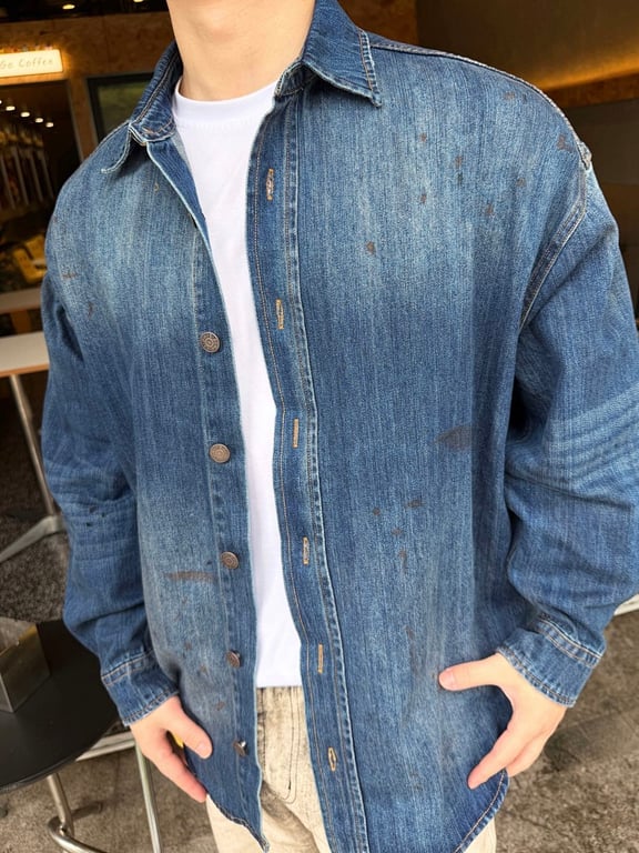 Acne Studios 6B801-60L Denim Shirt - 3