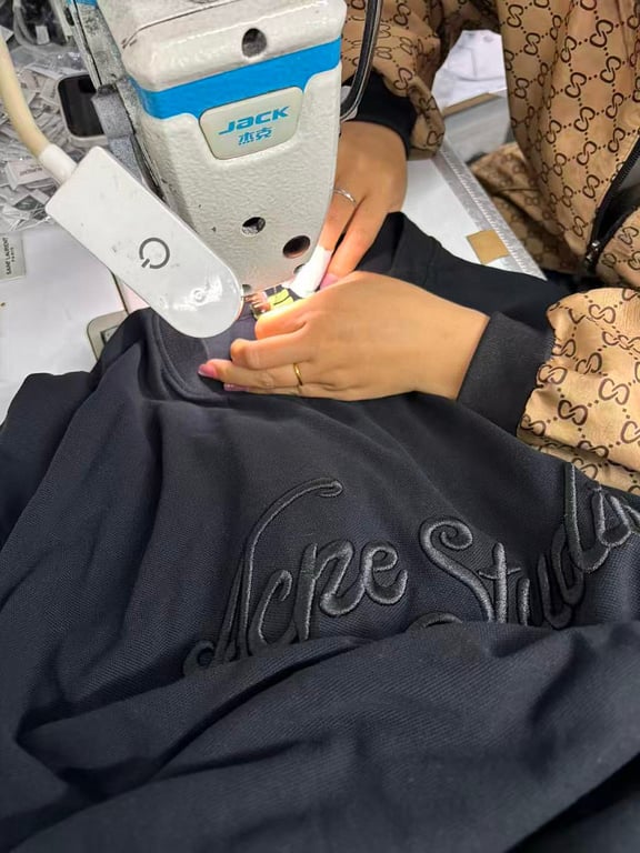 Acne Studios Embroidered Logo T-Shirt Black - 4