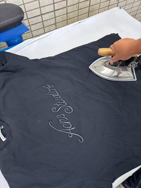 Acne Studios Embroidered Logo T-Shirt Black - 5