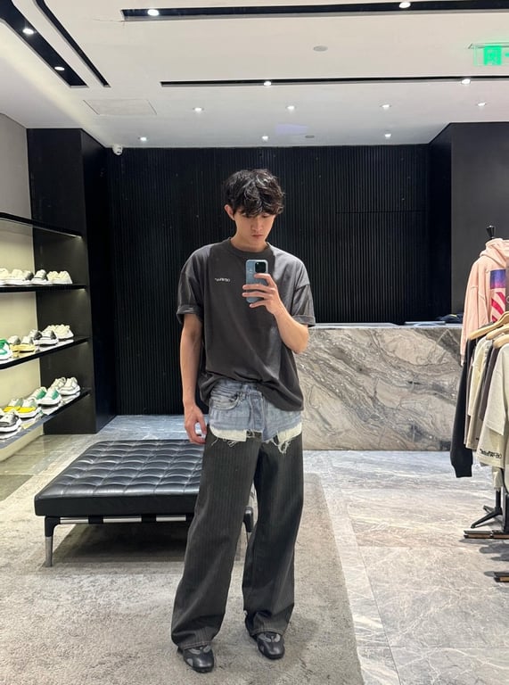 Acne Studios Hybrid Pinstripe Jeans 6C962-60L - 3