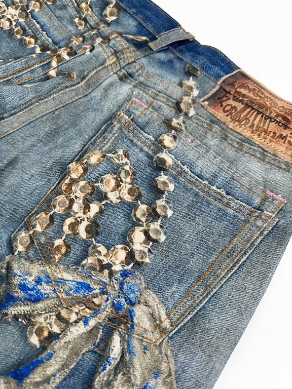 Acne Studios 6B851-60L Trompe L'oeil Printed Jeans - 11