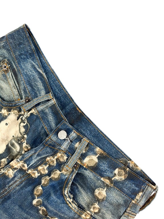 Acne Studios 6B851-60L Trompe L'oeil Printed Jeans - 4