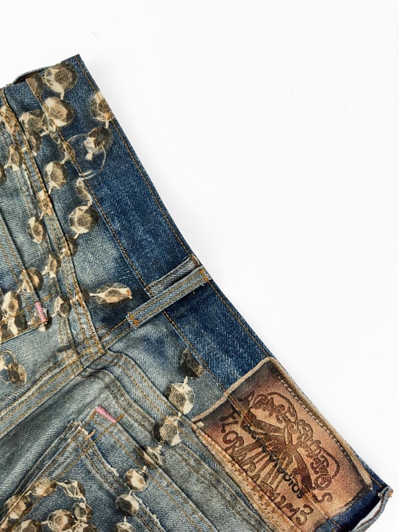 Acne Studios 6B851-60L Trompe L'oeil Printed Jeans - 10