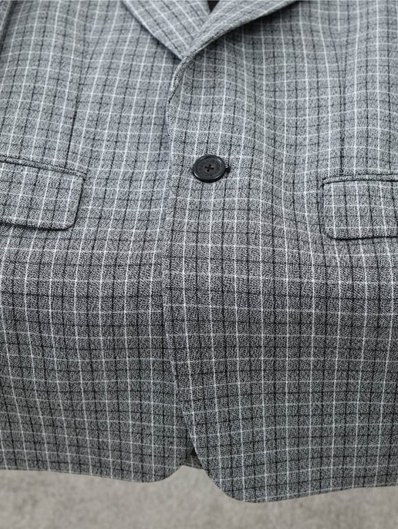 Acne Studios Grey Checkered Blazer - 9