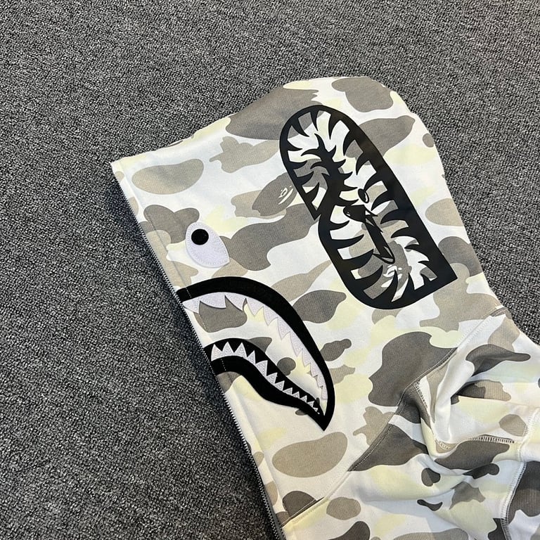 BAPE Shark Full Zip Hoodie Split Camo - 5