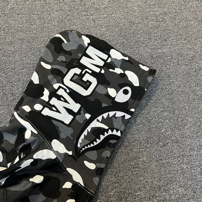 BAPE Shark Full Zip Hoodie Split Camo - 6