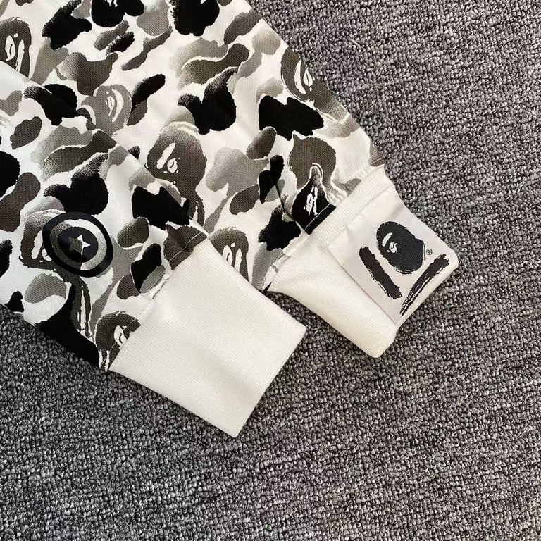 BAPE Shark Full Zip Hoodie Grey Camo - 8