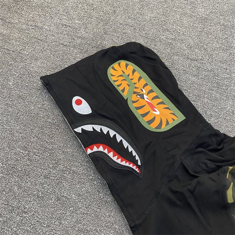 BAPE Shark Full Zip Hoodie Camo Sleeve - 15