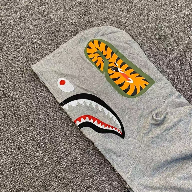BAPE Shark Full Zip Hoodie Camo Sleeve - 20