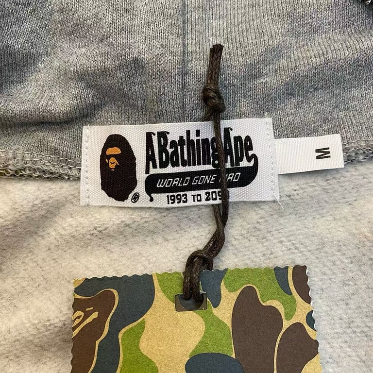 BAPE Shark Full Zip Hoodie Camo Sleeve - 23