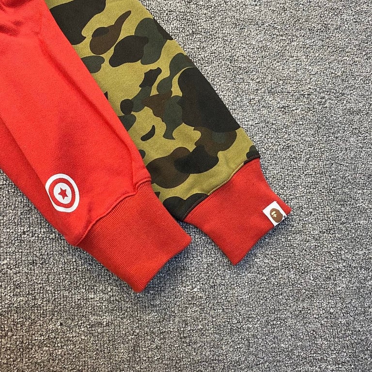 BAPE Shark Full Zip Hoodie Camo Sleeve - 29