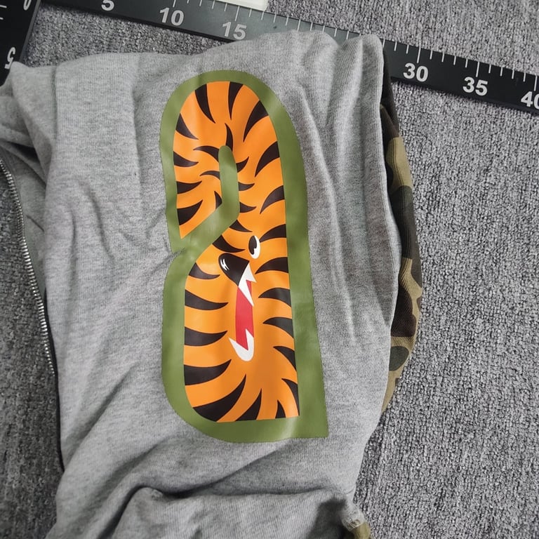 BAPE Shark Full Zip Hoodie Camo Sleeve - 34