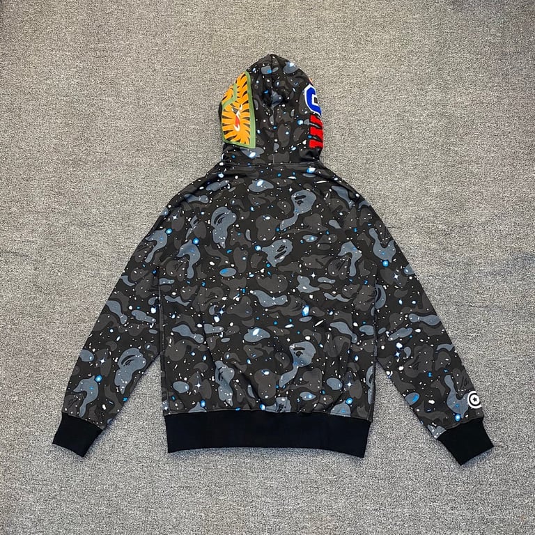 BAPE Shark Full Zip Hoodie Camo White - 15