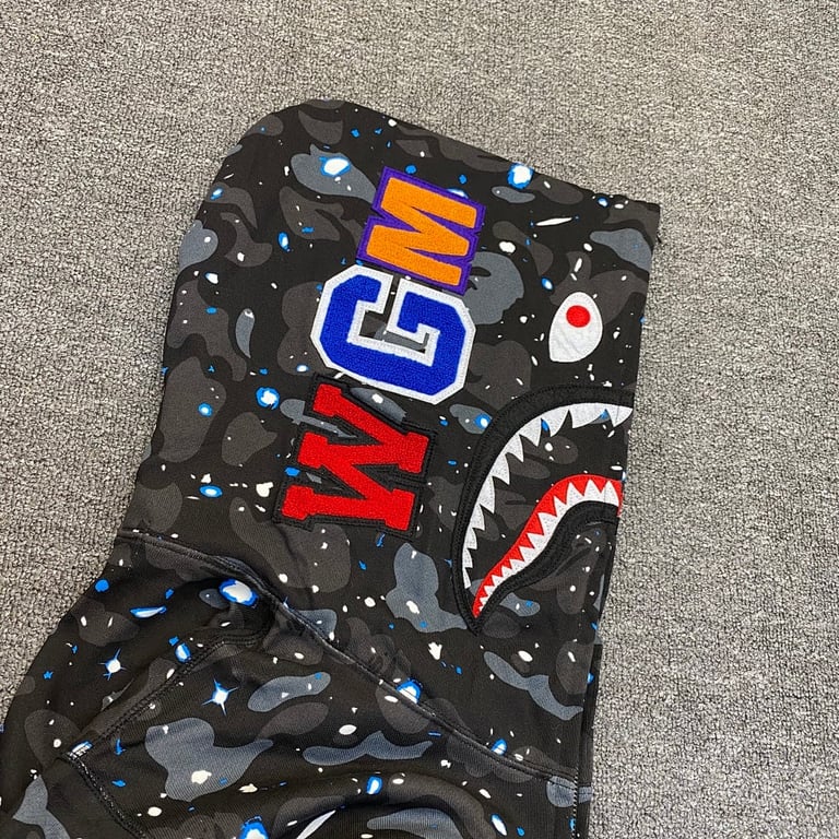 BAPE Shark Full Zip Hoodie Camo White - 19