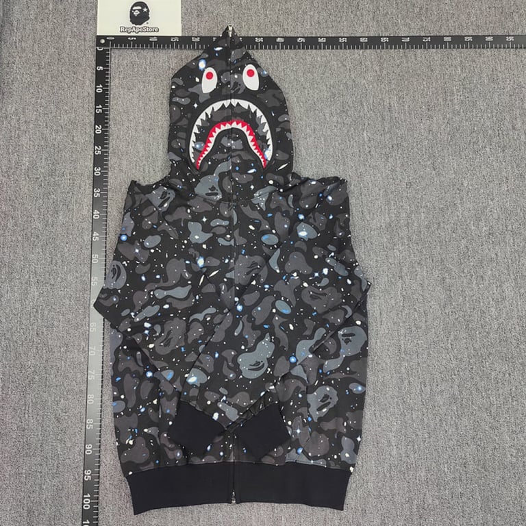 BAPE Shark Full Zip Hoodie Camo White - 27