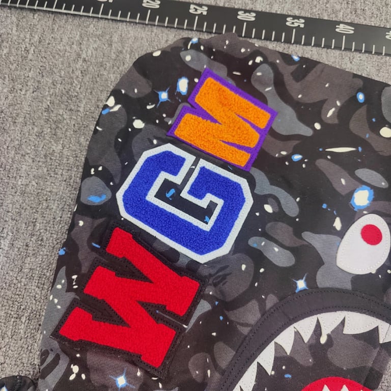 BAPE Shark Full Zip Hoodie Camo White - 30