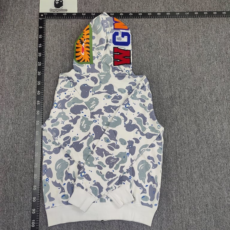 BAPE Shark Full Zip Hoodie Camo White - 35