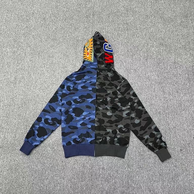BAPE Shark Full Zip Split Camo Hoodie - 2