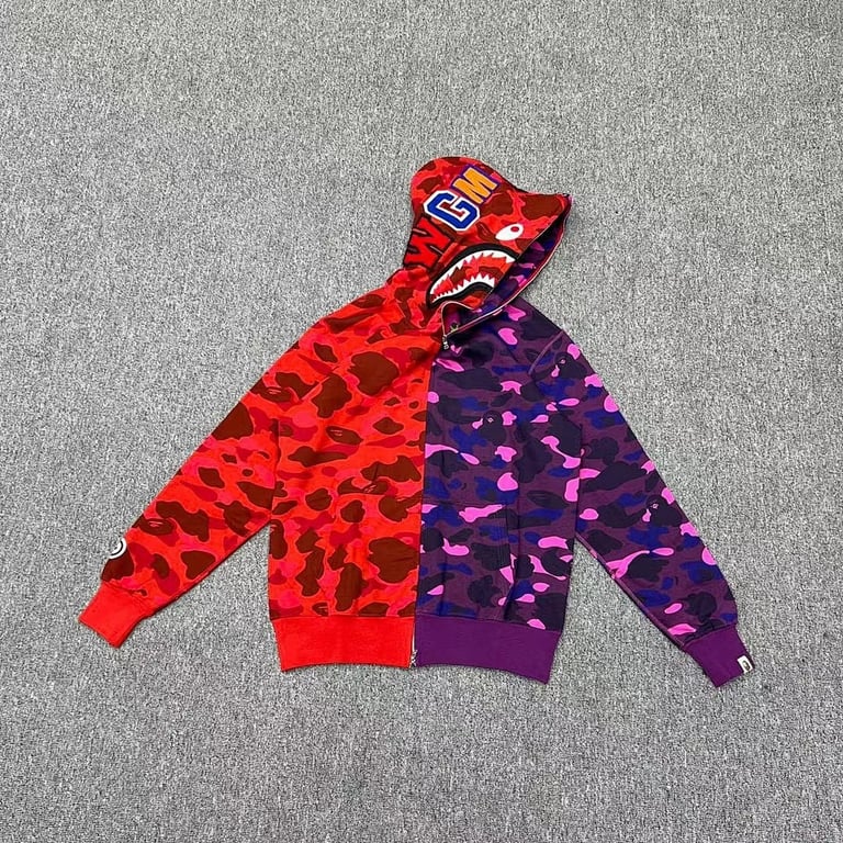 BAPE Shark Full Zip Split Camo Hoodie - 12
