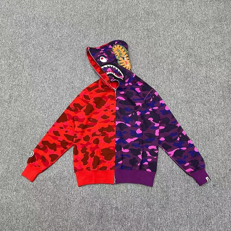 BAPE Shark Full Zip Split Camo Hoodie - 13