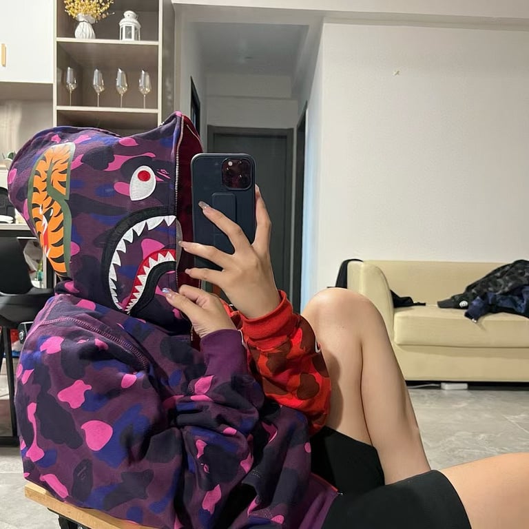 BAPE Shark Full Zip Split Camo Hoodie - 19