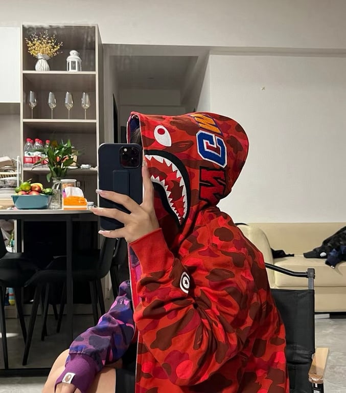 BAPE Shark Full Zip Split Camo Hoodie - 20