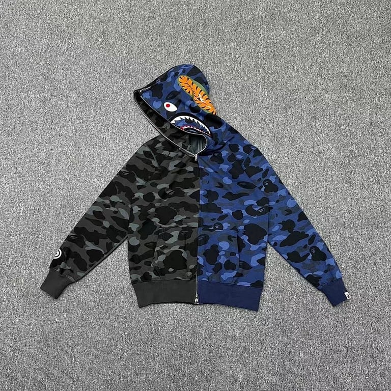 BAPE Shark Full Zip Split Camo Hoodie - 4
