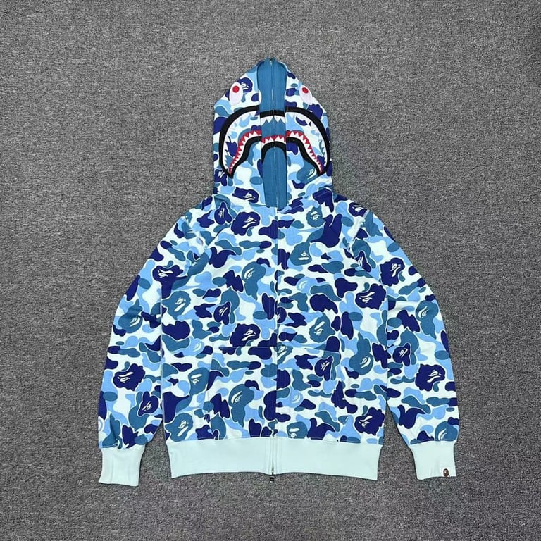 BAPE Double Hood Shark Full Zip Hoodie - 2