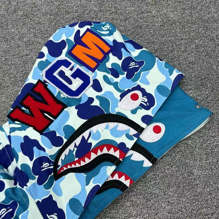 BAPE Double Hood Shark Full Zip Hoodie - 16