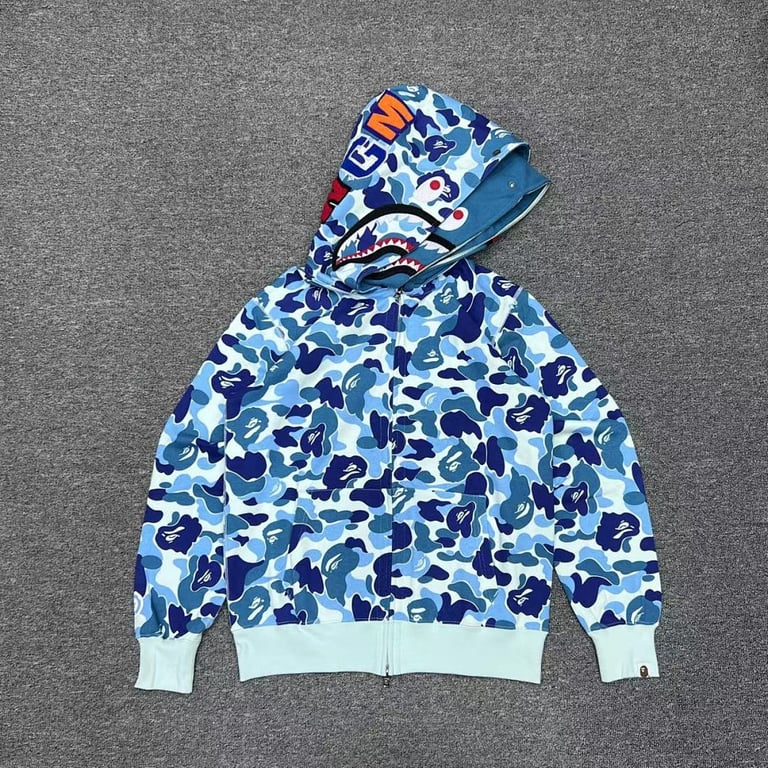 BAPE Double Hood Shark Full Zip Hoodie - 3