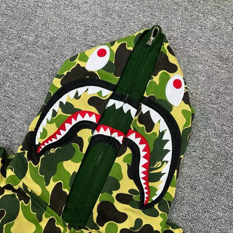 BAPE Double Hood Shark Full Zip Hoodie - 23