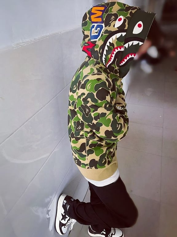 BAPE Double Hood Shark Full Zip Hoodie - 25
