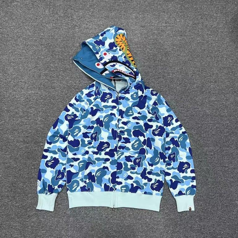 BAPE Double Hood Shark Full Zip Hoodie - 4