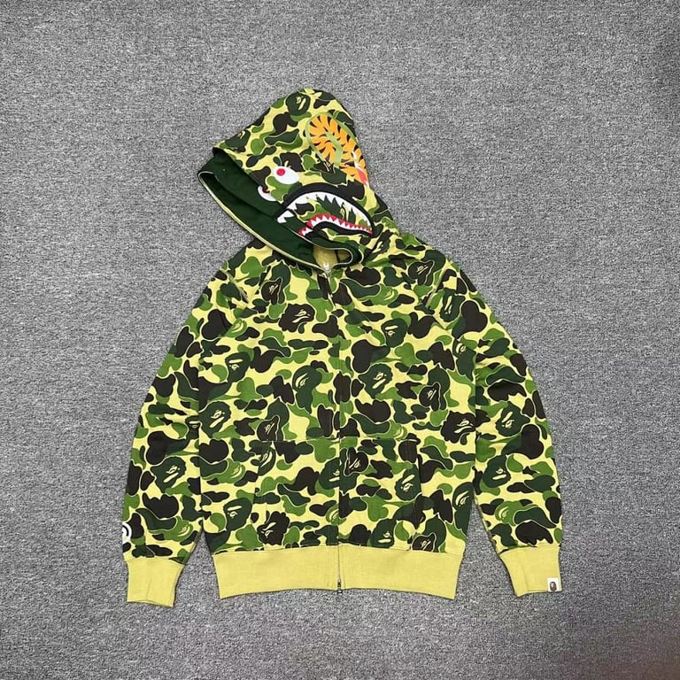 BAPE Double Hood Shark Full Zip Hoodie - 5