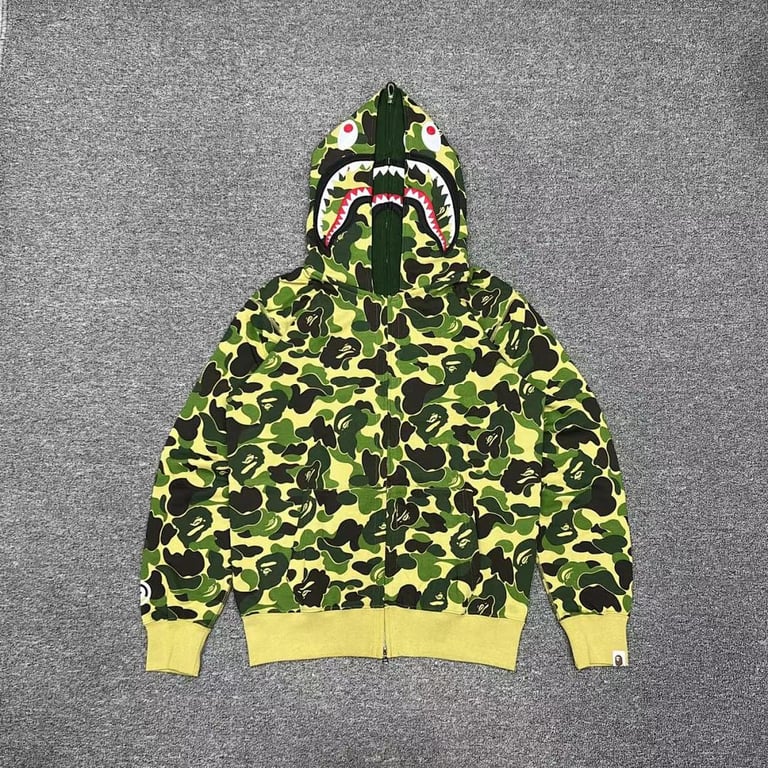 BAPE Double Hood Shark Full Zip Hoodie - 9
