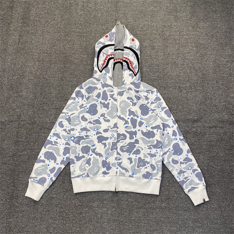 BAPE Double Hood Shark Full Zip Hoodie Starry Night - 2