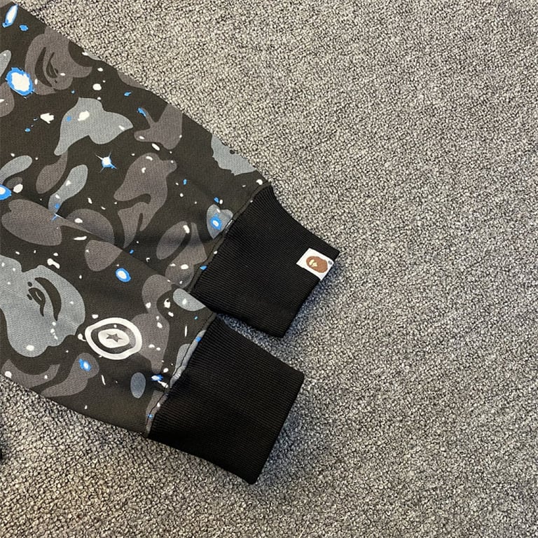 BAPE Double Hood Shark Full Zip Hoodie Starry Night - 13