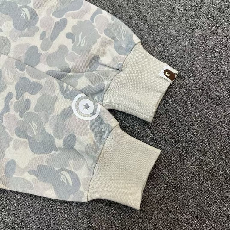 BAPE Shark Full Zip Hoodie White Camo - 7