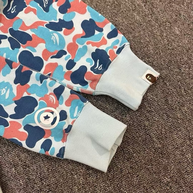 BAPE ABC Camo Full Zip Shark Hoodie Blue - 5