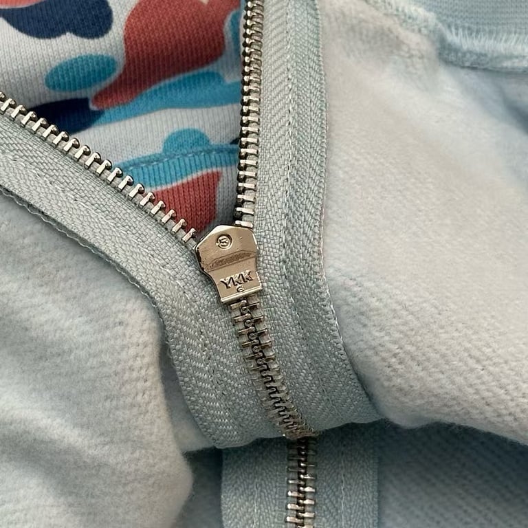 BAPE ABC Camo Full Zip Shark Hoodie Blue - 6
