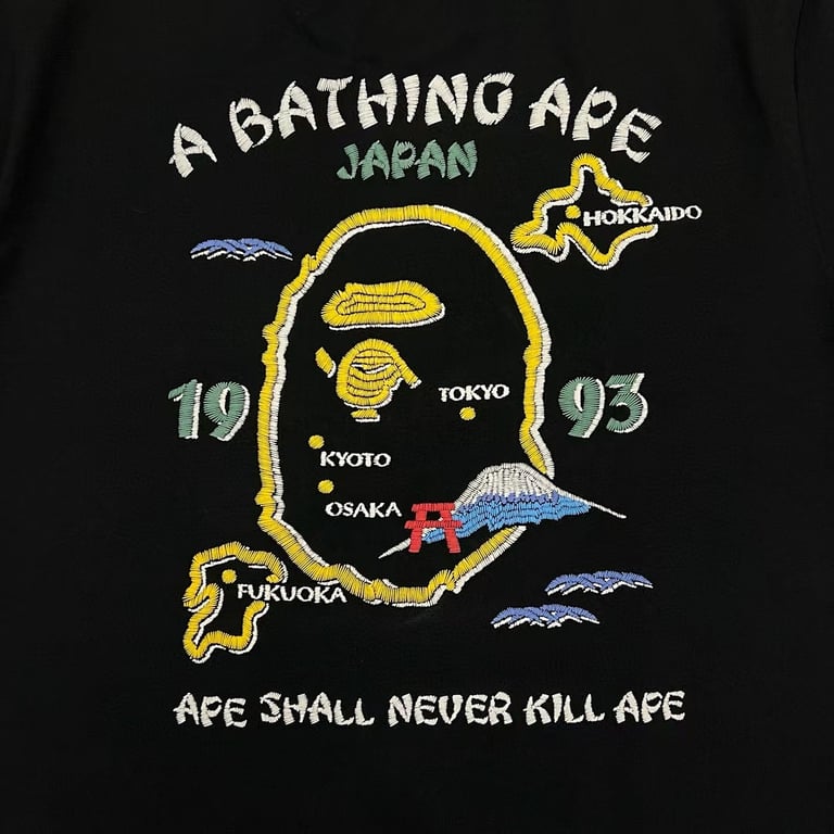 BAPE Japan Map Graphic Tee - 11