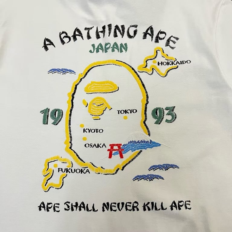 BAPE Japan Map Graphic Tee - 5